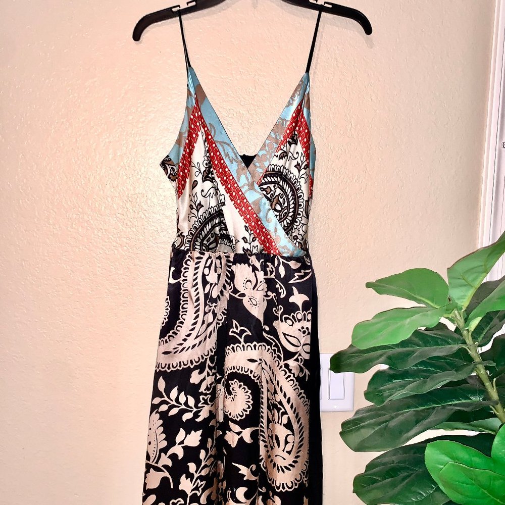 Silk Midi Dress, Size M